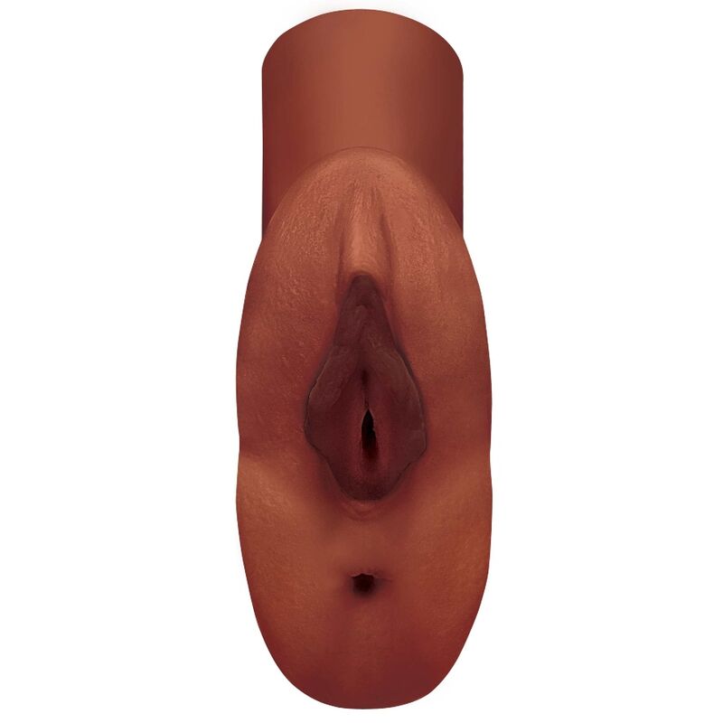 PDX PLUS - PERFEKTER PUSSY DOPPEL-STROKER VAGINA- UND ANUS-MASTURBATOR BRAUN