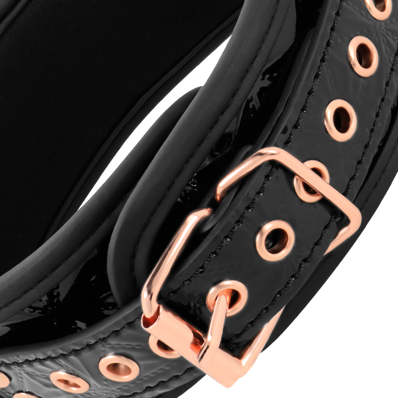 BEGME - BLACK EDITION PREMIUM HALSBAND AUS VEGANEM LEDER MIT NEOPRENFUTTER