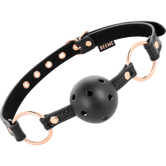 BEGME - BLACK EDITION BALLKNEBEL AUS VEGANEM LEDER