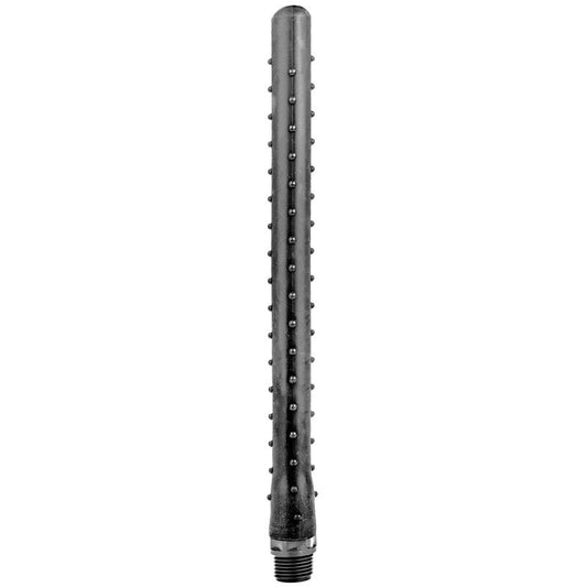 ALL BLACK - GERIFFELTE ANALDUSCHE AUS SILIKON 27 CM