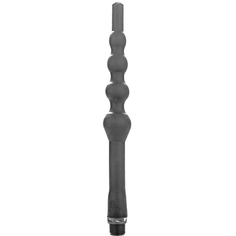ALL BLACK - ANAL-DUSCHE MIT PERLEN AUS SILIKON 27 CM