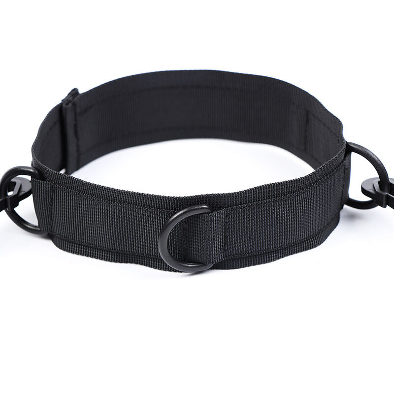 OHMAMA FETISH - NYLON-HANDSCHELLEN UND HALSBAND
