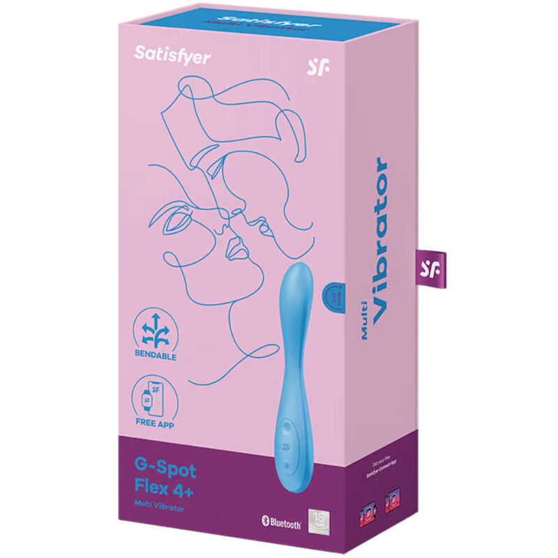 SATISFYER - G-SPOT FLEX 4+ MULTIVIBRATOR APP BLAU