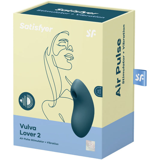SATISFYER - VULVA LOVER 2 AIR PULSE STIMULATOR & VIBRATOR BLAU