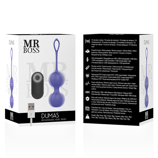 MR BOSS - DUMAS VIBRIERENDE KEGEL-PERLEN MIT FERNBEDIENUNG