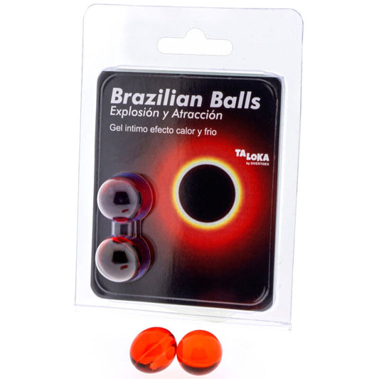 TALOKA - 2 BRASILIANISCHE KUGELN MIT HEISS- UND KALTEFFEKT, AUFREGENDES GEL