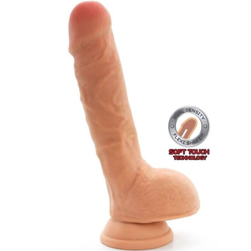 GET REAL - DUAL DENSITY DILDO 18 CM BÄLLE HAUT