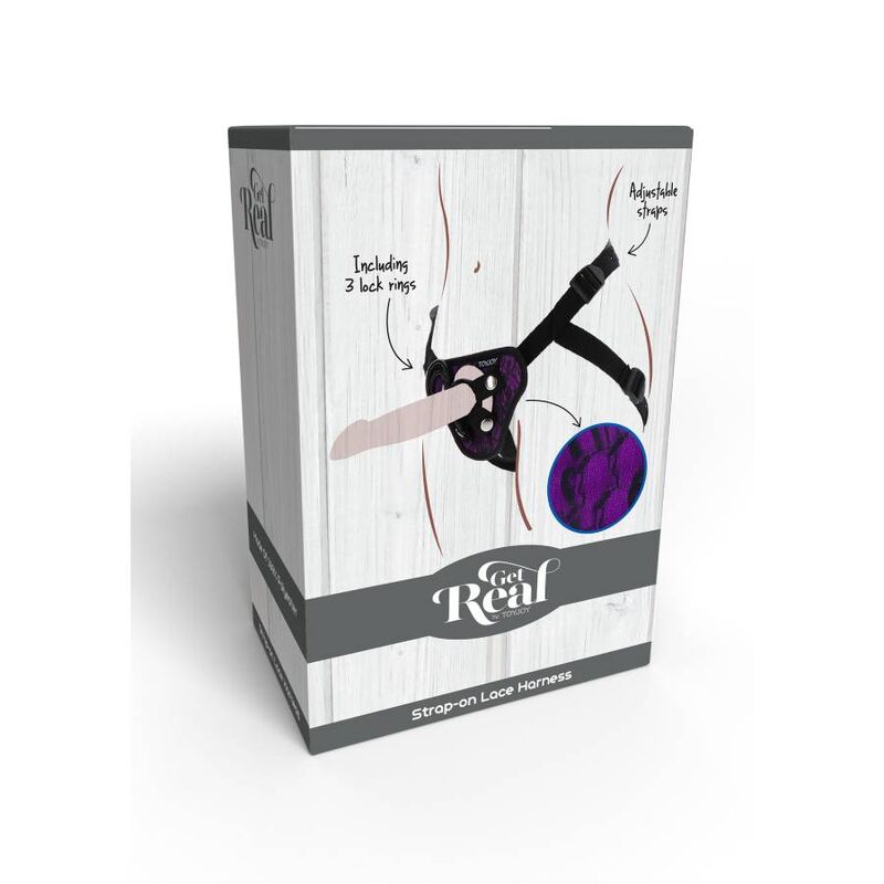 GET REAL - STRAP-ON-SPITZENHARNESS LILA
