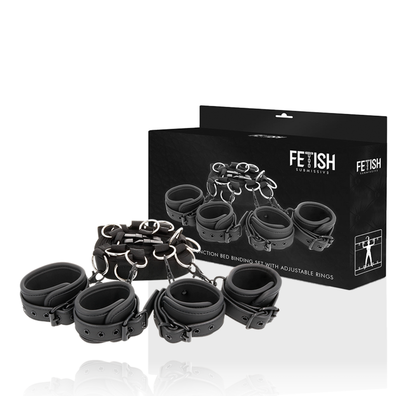 FETISCH DEVOT – LUXUS-BETTFESSEL-SET MIT NOPREN-FUTTER