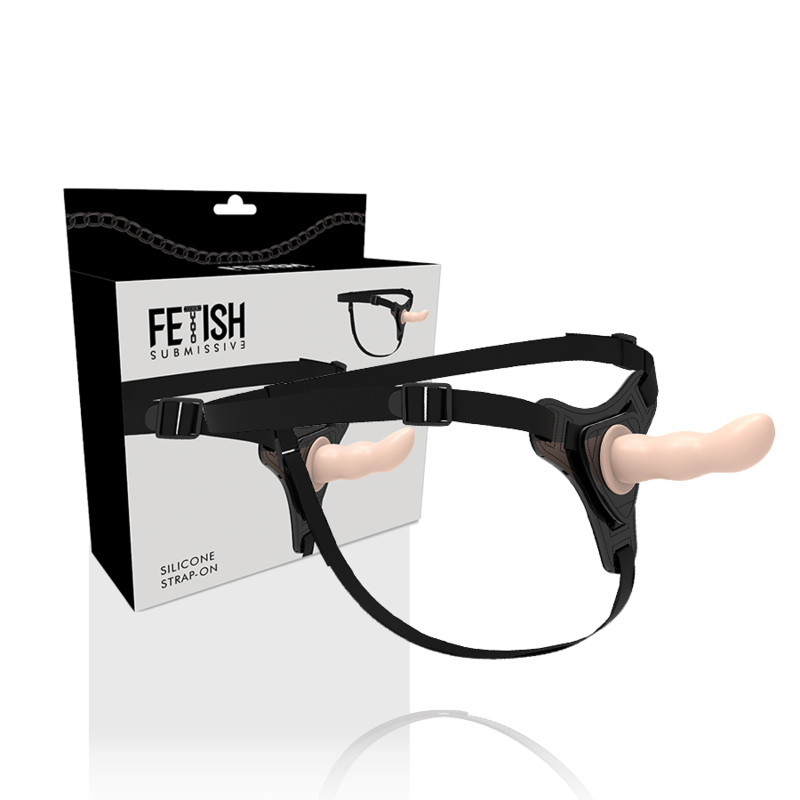 FETISCH DEVOT-HARNESS - HAUTFARBENES SILIKON G-PUNKT 12,5 CM