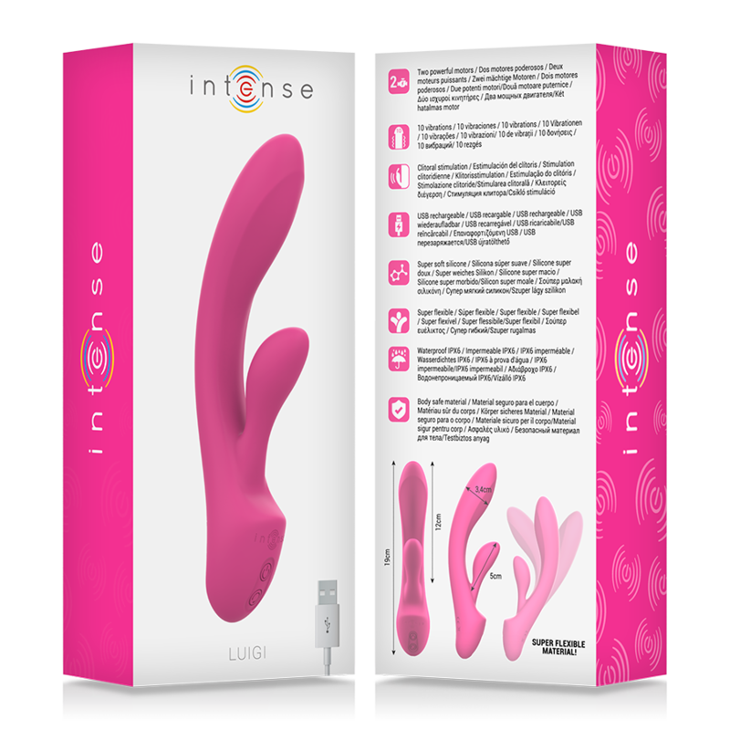 INTENSE - LUIGI RABBIT VIBRATOR ROSA FLÜSSIGSILIKON