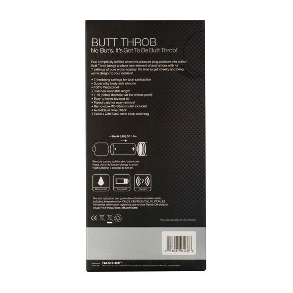 ROCKS-OFF - BUTT THROB P-POINT STIMULATOR 7 GESCHWINDIGKEITEN SCHWARZ