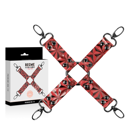 BEGME – ROTE EDITION PREMIUM VEGANES LEDER HOG TIE