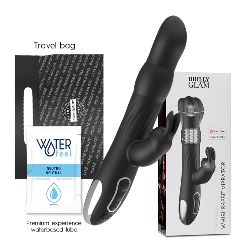 BRILLY GLAM – MOEBIUS RABBIT VIBRATOR & ROTATOR, KOMPATIBEL MIT DER WATCHME WIRELESS-TECHNOLOGIE