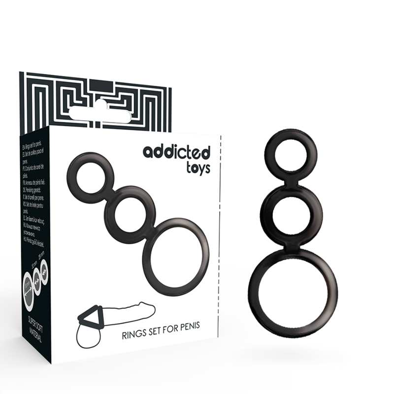 ADDICTED TOYS - RINGE-SET FÜR DEN PENIS - GERÄUCHERT