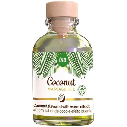 INTT - VEGANES MASSAGEGEL MIT KOKOSNUSSGESCHMACK UND WÄRMEWIRKUNG