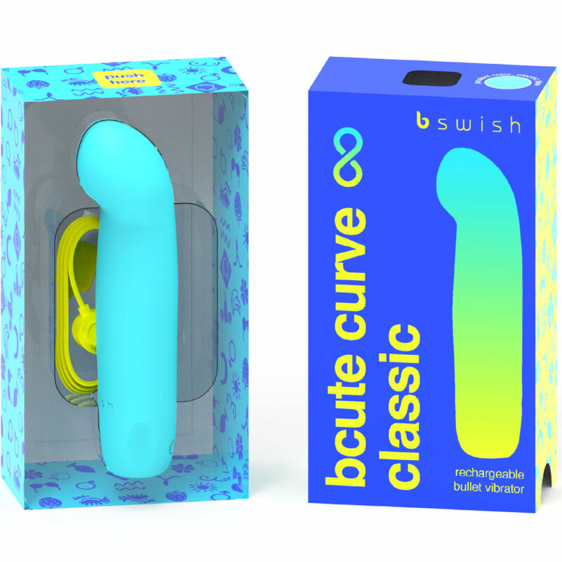 B SWISH - BCUTE CURVE INFINITE CLASSIC WIEDERAUFLADBARER VIBRATOR BLAUES SILIKON