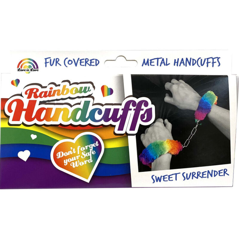SPENCER & FLEETWOOD – HANDSCHELLEN AUS METALL MIT REGENBOGENFUTTER