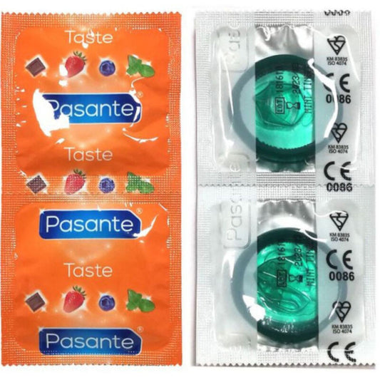 PASANTE - Kondome mit Minzgeschmack, Beutel, 144 Stück