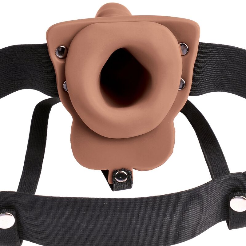 FETISH FANTASY SERIES - VERSTELLBARER HARNESS REALISTISCHER PENIS MIT WIEDERAUFLADBAREN HODEN UND VIBRATOR 15 CM