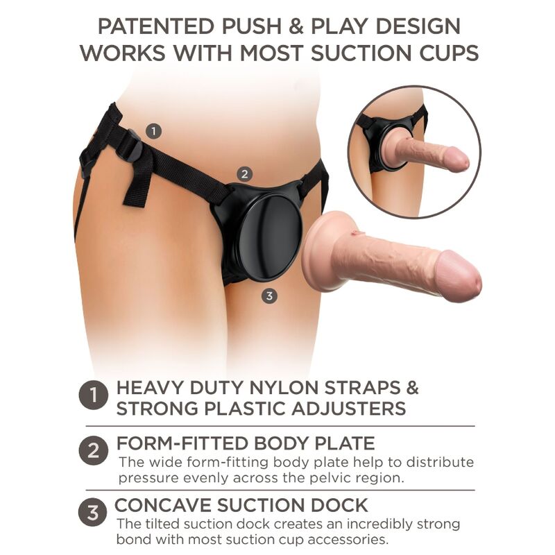 KING COCK - ELITE VERSTELLBARER HARNESS MIT DILDO 15,2 CM FÜR ANFÄNGER