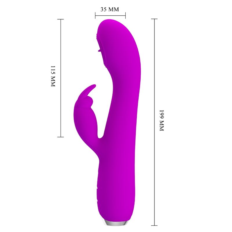 PRETTY LOVE - RACHEL WIEDERAUFLADBARER VIBRATOR MIT LILA SAUGNAPF