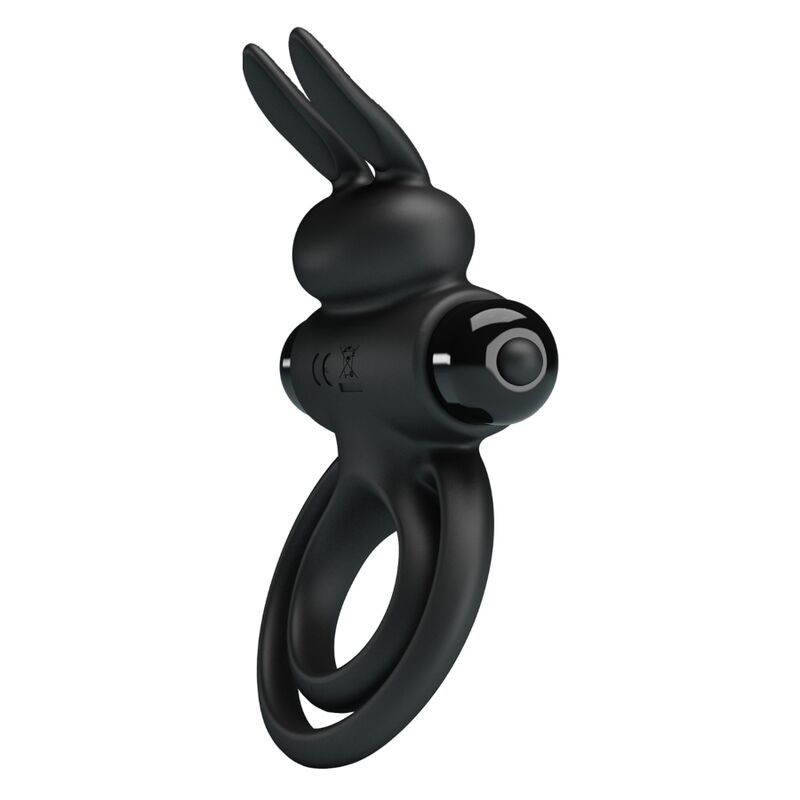 PRETTY LOVE - VIBRATOR III RABBIT RING FÜR SCHWARZEN PENIS