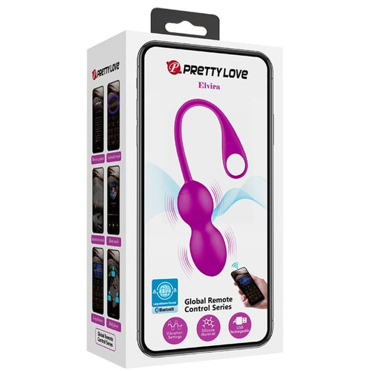 PRETTY LOVE - ELVIRA WIEDERAUFLADBARE VIBRIERENDE KUGELN LILA