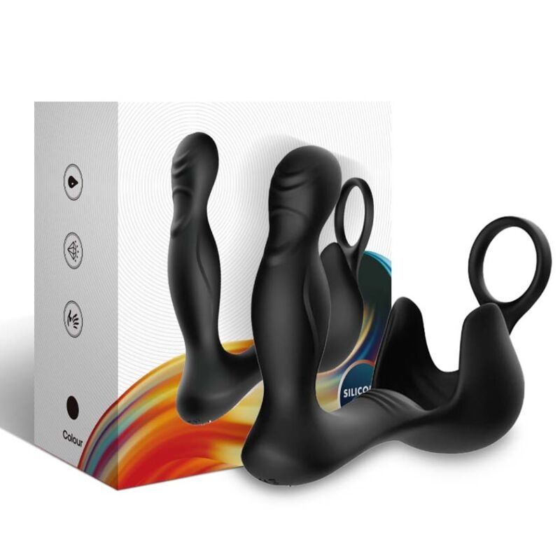 ARMONY - SURROUND VIBRATOR ANAL & STIMULATOR TESTICULOS & RING FERNBEDIENUNG SCHWARZ