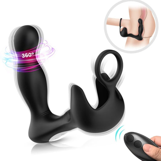 ARMONY - SURROUND VIBRATOR ANAL & STIMULATOR TESTICULOS & RING FERNBEDIENUNG SCHWARZ