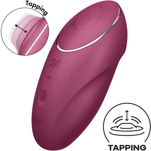 SATISFYER - TAP & CLIMAX 1 AUFLEGEVIBRATOR ROT