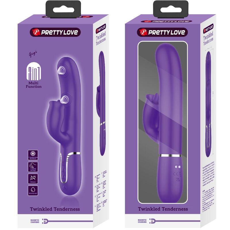 PRETTY LOVE - RABBIT VIBRATOR MIT LECKEN LILA