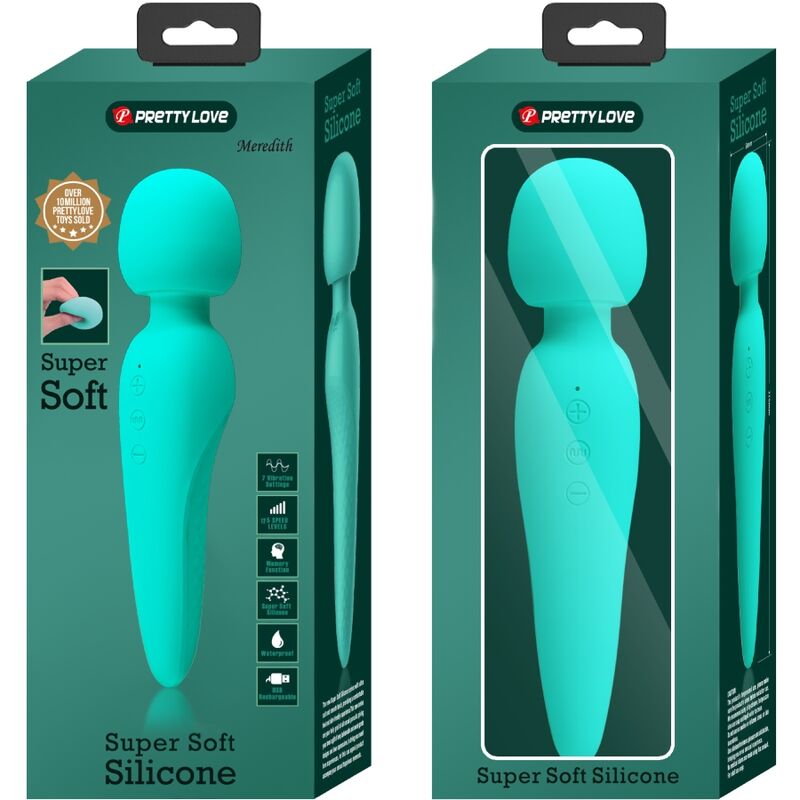PRETTY LOVE - MEREDITH MASSAGER 12 VIBRATIONSMODI AQUAGRÜN