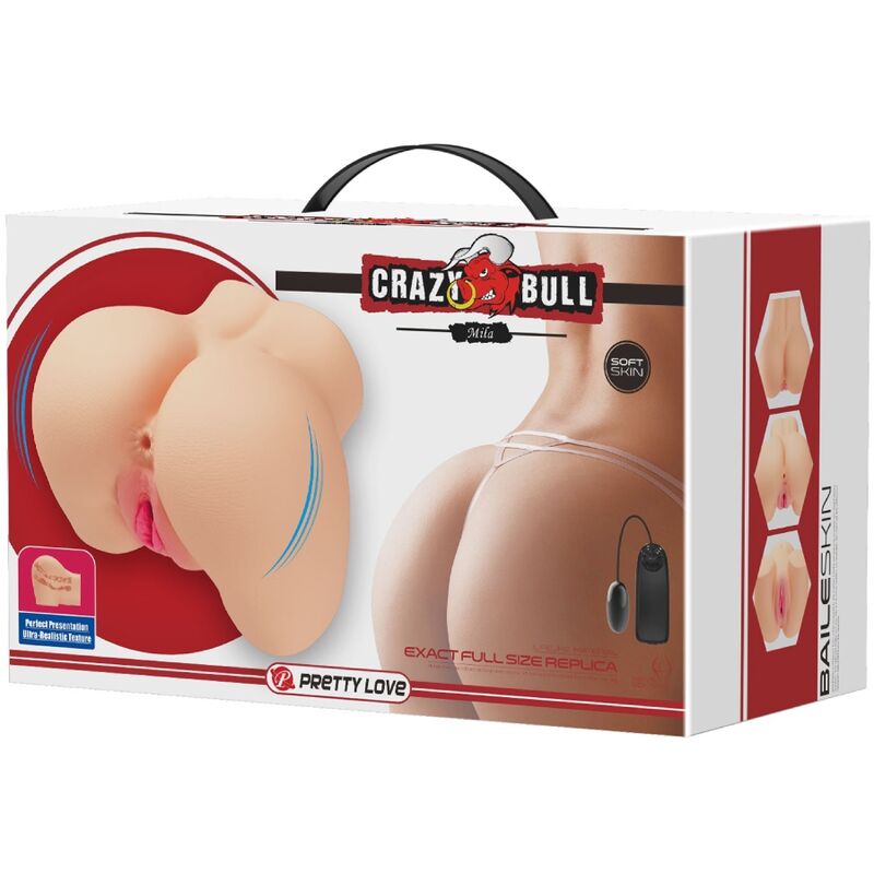 CRAZY BULL - REALISTISCHER VAGINA- UND ANUS-VIBRATOR MILA