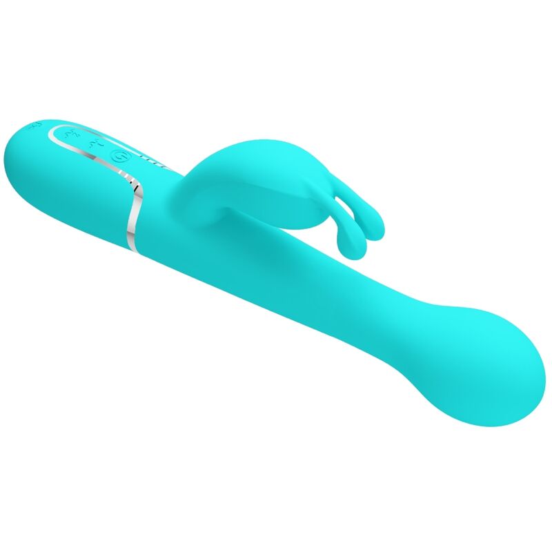 PRETTY LOVE - DEJON RABBIT VIBRATOR 3 IN 1 MULTIFUNKTION AQUA GRÜN