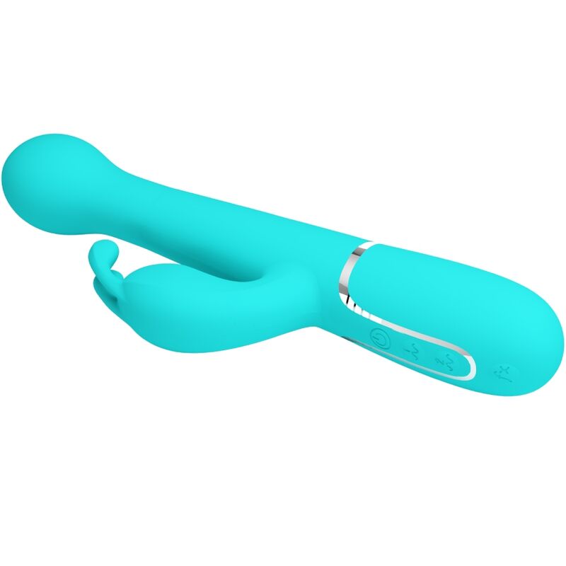 PRETTY LOVE - DEJON RABBIT VIBRATOR 3 IN 1 MULTIFUNKTION AQUA GRÜN