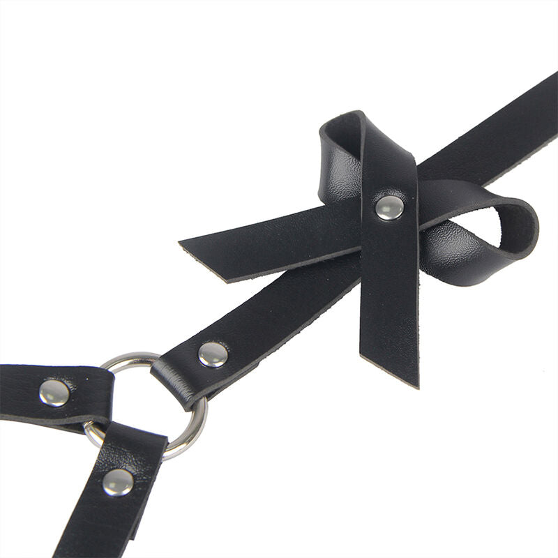 SUBBLIME - LEDER-HÜFT- UND BEINHARNESS SCHWARZ, EINHEITSGRÖSSE