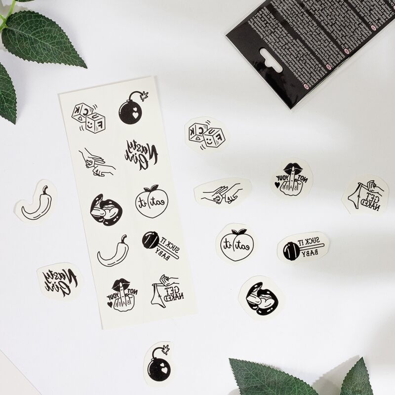 SECRET PLAY – SET MIT 10 TEMPORÄREN TATTOOS DER SPICY COLLECTION