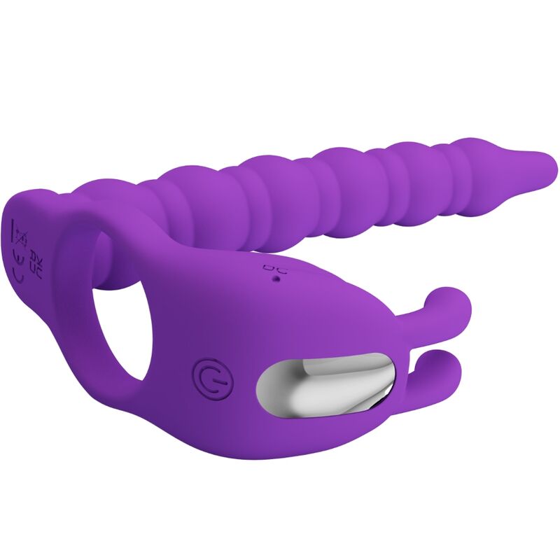 PRETTY LOVE - BLACKNEY PENISRING MIT LILA VIBRATOR-PLUG