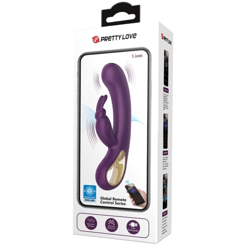 PRETTY LOVE - LIAM RABBIT VIBRATOR & G-PUNKT-STIMULATOR LILA
