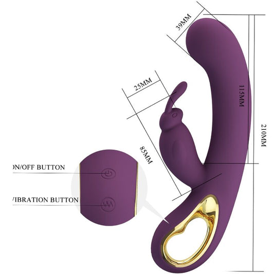 PRETTY LOVE - LIAM RABBIT VIBRATOR & G-PUNKT-STIMULATOR LILA