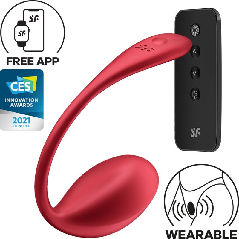 SATISFYER - SHINY PETAL G-PUNKT-STIMULATOR MIT FERNBEDIENUNG, ROT, KOSTENLOSE APP