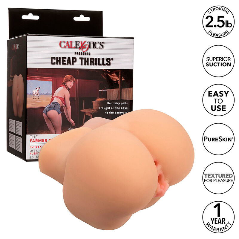 CALEXOTICS - THE FARMERS DAUGHTER DOPPELTER REALISTISCHER MASTURBATOR, FLEISCH