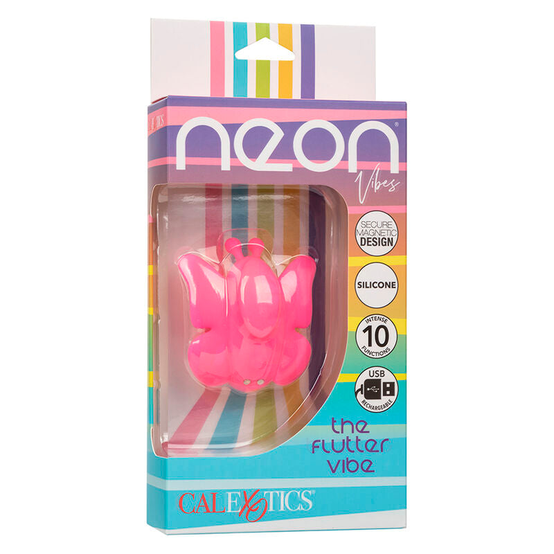 CALEXOTICS - NEON VIBES THE FLUTTER VIBE STIMULATOR 10 VIBRATIONEN ROSA