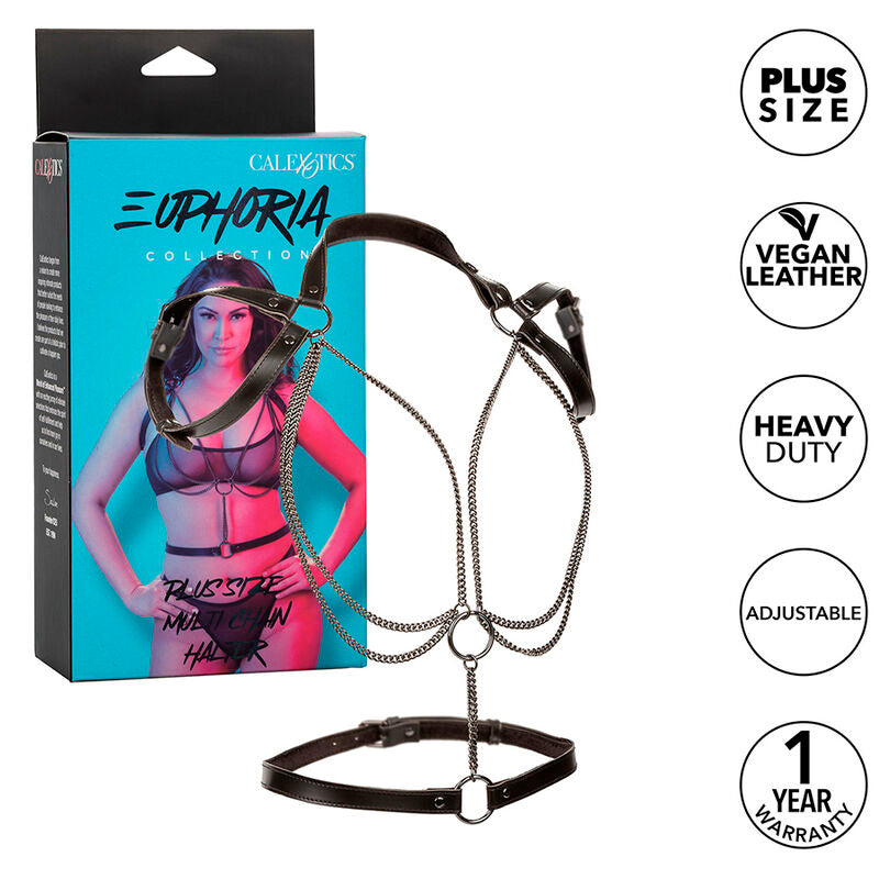 CALEXOTICS - EUPHORIA MEHRKETTEN-HALFTER-GESCHIRR PREMIUM-ÜBERGRÖSSE