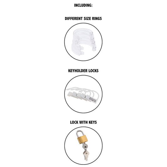 HIDDEN DESIRE - EXTREMER KEUSCHHEITSPFERDKÄFIG, ACRYL, EINSTELLBAR, KLAR