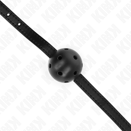 KINK - SIMPLICITY SCHWARZER ATMUNGSAKTIVER BALL 4,5 CM KNEBEL 62 x 1,5 CM