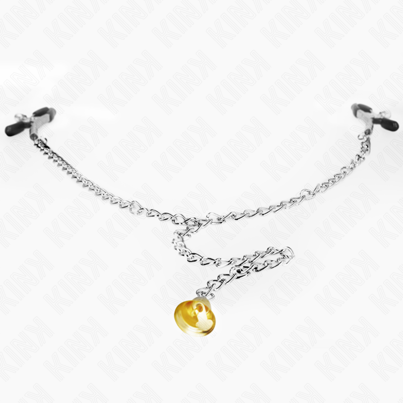 KINK - KETTEN-NIPPELKLAMMERN MIT HORNANHÄNGER 30 CM