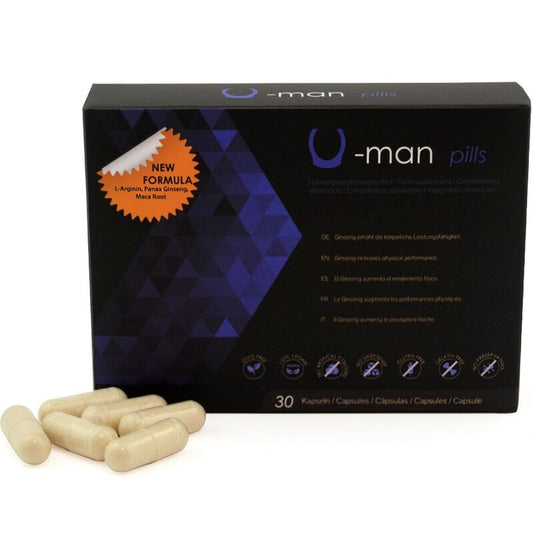 500 COSMETICS - U-MAN VERGRÖSSERT DIE PENISGRÖSSE UND DIE SEXUELLE KRAFT - 30 KAPSELN