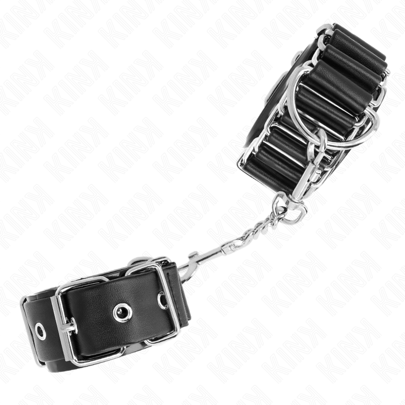 KINK - SCHARNIERARTIGE DÜNNE HANDGELENKFESSELN SCHWARZ VERSTELLBAR 16-22 CM X 3,5 CM